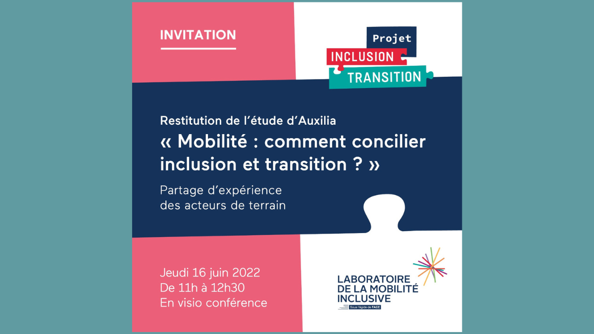 [Replay] Restitution Etude – Mobilité : comment concilier inclusion et transition?