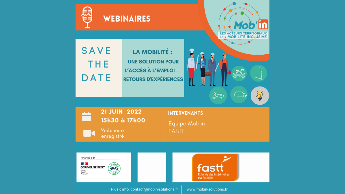 [RDV Partenaire] Mob’in « La mobilité : une solution pour l’accès à l’emploi » – webinaire du 21 juin