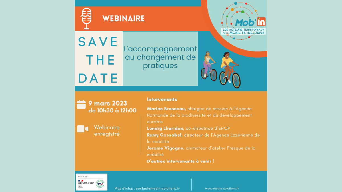 [RDV Partenaire] Webinaire Mob&rsquo;in « L’accompagnement au changement de pratiques » 09 mars.