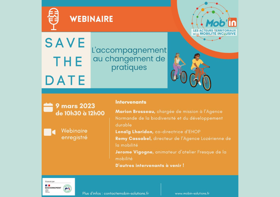 [RDV Partenaire] Webinaire Mob’in « L’accompagnement au changement de pratiques » 09 mars.