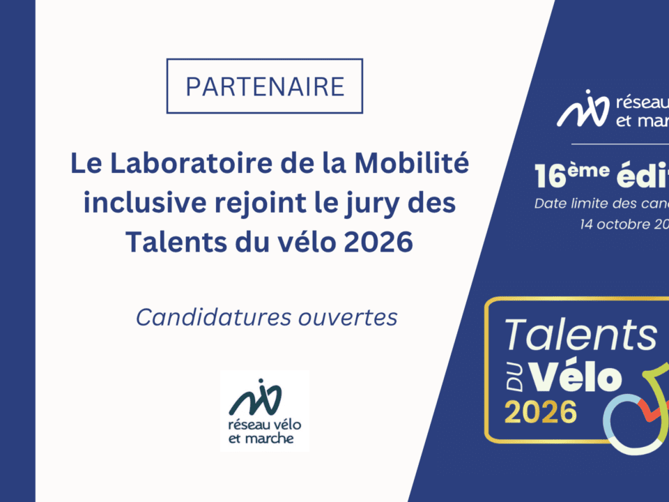 Le Laboratoire de la Mobilité inclusive rejoint le jury des Talents du vélo 2026