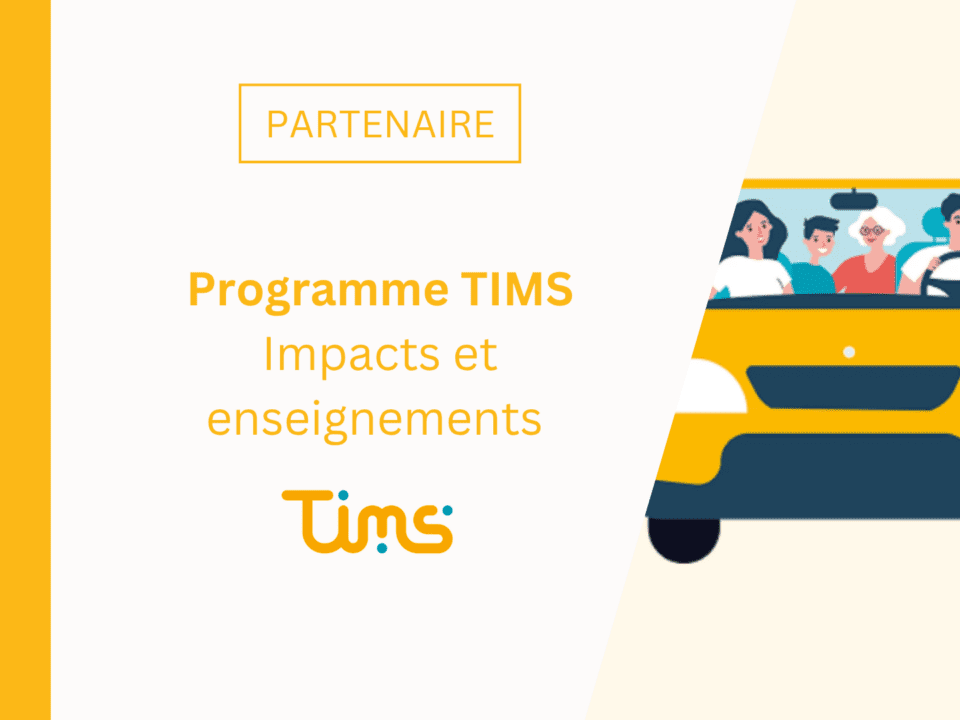 [Partenaire] Programme TIMS : résultats de la mesure d’impact après 4 ans d’action pour la mobilité inclusive et durable