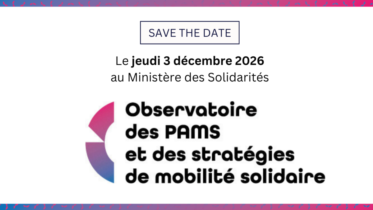 [SAVE THE DATE] Lancement de l&rsquo;Observatoire des PAMS et des stratégies de mobilité solidaire