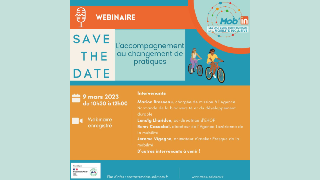 [RDV Partenaire] Webinaire Mob'in « L’accompagnement au changement de pratiques » 09 mars.