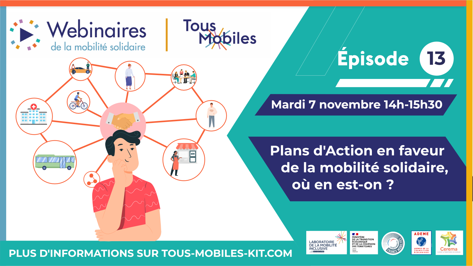 [REPLAY WEBINAIRE] Tous Mobiles- épisode #13 : « Plans d’Action en faveur de la Mobilité Solidaire, où en est-on ? »