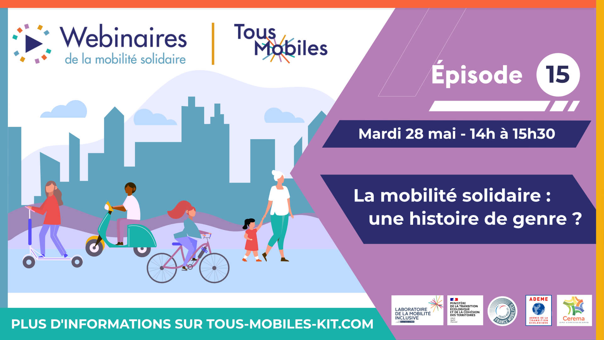 Dans ce webinaire, nous abordons la place des femmes dans l’espace public et la mobilité, notamment les problématiques qu’elles peuvent rencontrer au regard de leur situation sociale et familiale, de leur contexte de vie, de leur culture, du lieu dans lequel elles résident...